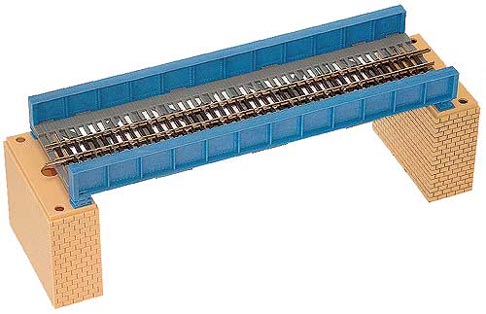 Blue colored girder bridge kit with advanced track<br /><a href='images/pictures/Tillig/83561.jpg' target='_blank'>Full size image</a>